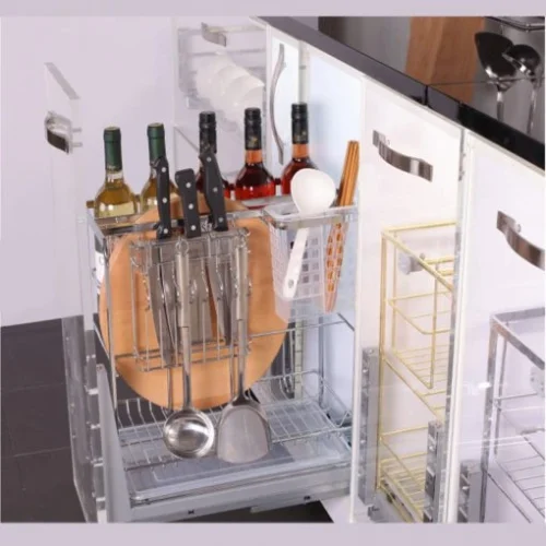 Giá dao thớt EP25 nan dẹt inox mờ – Eurogold