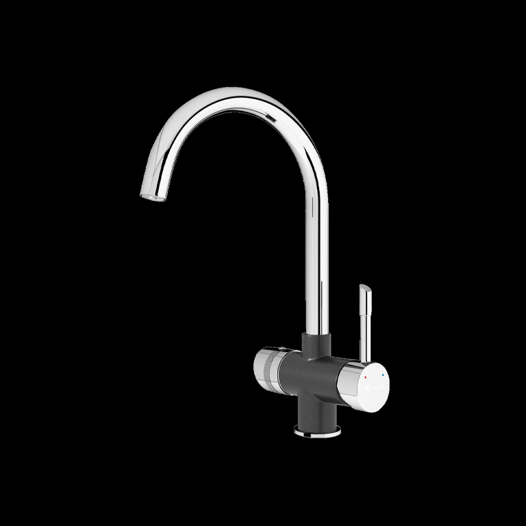 Vòi rửa bát ba đường nước Trim-Water Black