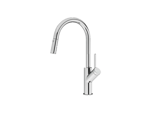 Vòi rửa bát rút dây Ponte Chrome
