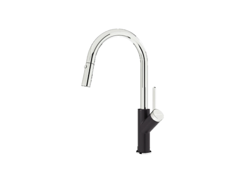 Vòi rửa bát rút dây Ponte Black