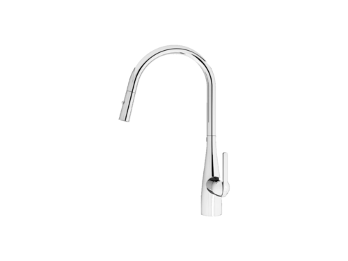 Vòi rửa bát rút dây Curva Chrome