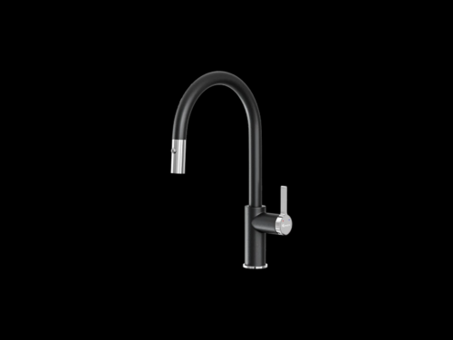 Vòi rửa bát rút dây Alto Black